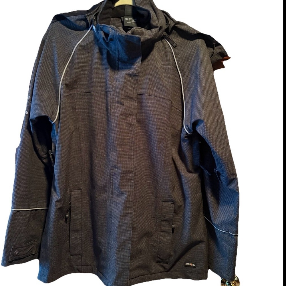 Kerrits Precip Waterproof Riding Equestrian Rain Jacket Women's Gray Size Large - Picture 3 of 16